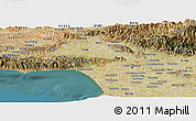 Satellite Panoramic Map of ZIP code 90210