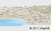 Shaded Relief Panoramic Map of ZIP code 90210