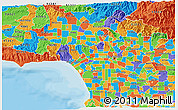 Political 3D Map of ZIP code 90211