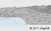 Gray Panoramic Map of ZIP code 90211