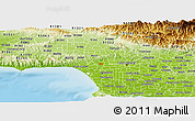 Physical Panoramic Map of ZIP code 90211