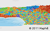 Political Panoramic Map of ZIP code 90211