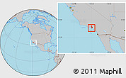 Gray Location Map of ZIP code 90250