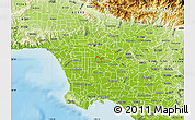Physical Map of ZIP code 90255