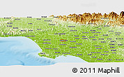 Physical Panoramic Map of ZIP code 90255