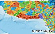 Political 3D Map of ZIP code 90265