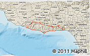 Shaded Relief 3D Map of ZIP code 90265