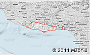 Silver Style 3D Map of ZIP code 90265
