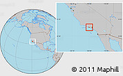 Gray Location Map of ZIP code 90265