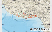 Shaded Relief Map of ZIP code 90265