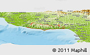 Physical Panoramic Map of ZIP code 90265