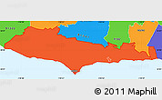 Political Simple Map of ZIP code 90265
