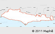 Silver Style Simple Map of ZIP code 90265