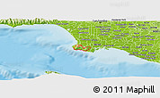 Physical Panoramic Map of ZIP code 90275