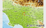Physical Map of ZIP code 90601