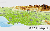 Physical Panoramic Map of ZIP code 90601