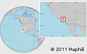 Gray Location Map of ZIP code 90723