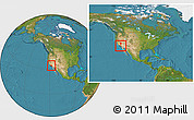Satellite Location Map of ZIP code 90723, within the entire country