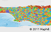 Political Panoramic Map of ZIP code 90723