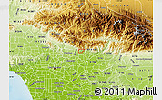 Physical Map of ZIP code 91024