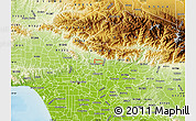 Physical Map of ZIP code 91104