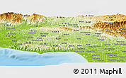 Physical Panoramic Map of ZIP code 91303