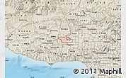 Shaded Relief Map of ZIP code 91307