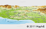 Physical Panoramic Map of ZIP code 91307