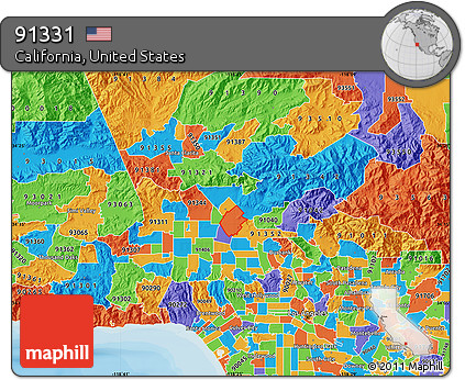 Political Map of ZIP Code 91331