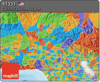 Political Map of ZIP Code 91331