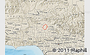 Shaded Relief Map of ZIP code 91331