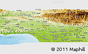 Physical Panoramic Map of ZIP code 91505