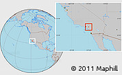 Gray Location Map of ZIP code 91710