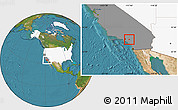 Satellite Location Map of ZIP code 91710, highlighted country, highlighted state