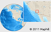 Shaded Relief Location Map of ZIP code 91710