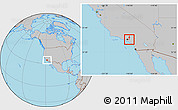 Gray Location Map of ZIP code 91746