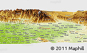 Physical Panoramic Map of ZIP code 91764