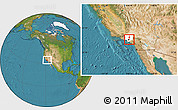 Satellite Location Map of ZIP code 91803, highlighted county