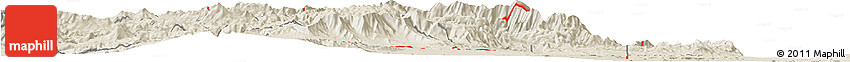 Shaded Relief Horizon Map of ZIP Code 92004
