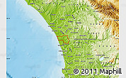 Physical Map of ZIP code 92009