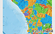 Political Map of ZIP code 92009
