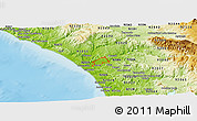 Physical Panoramic Map of ZIP code 92057