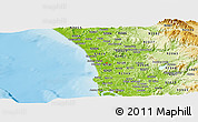 Physical Panoramic Map of ZIP code 92091