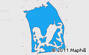 Political Simple Map of ZIP code 92109, cropped outside