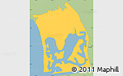 Savanna Style Simple Map of ZIP code 92109
