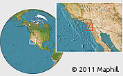 Satellite Location Map of ZIP code 92114