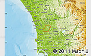 Physical Map of ZIP code 92129