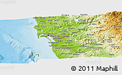 Physical Panoramic Map of ZIP code 92139