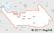 Silver Style Simple Map of ZIP code 92227