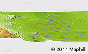 Physical Panoramic Map of ZIP code 92243